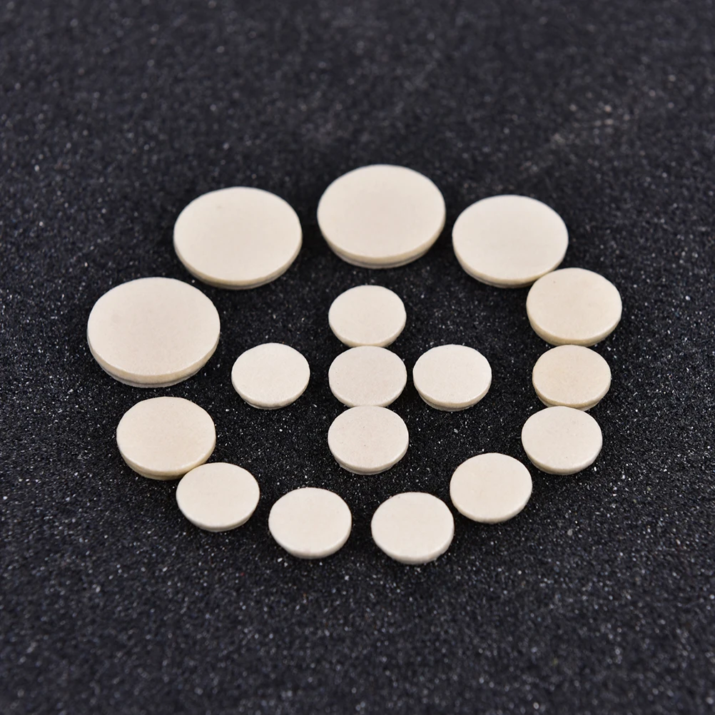 17PCS Clarinet leather pad key Pads White Musical Woodwind Wind Music Instrument Replacement 17.2mm 15.3mm 11.8mm 10mm White