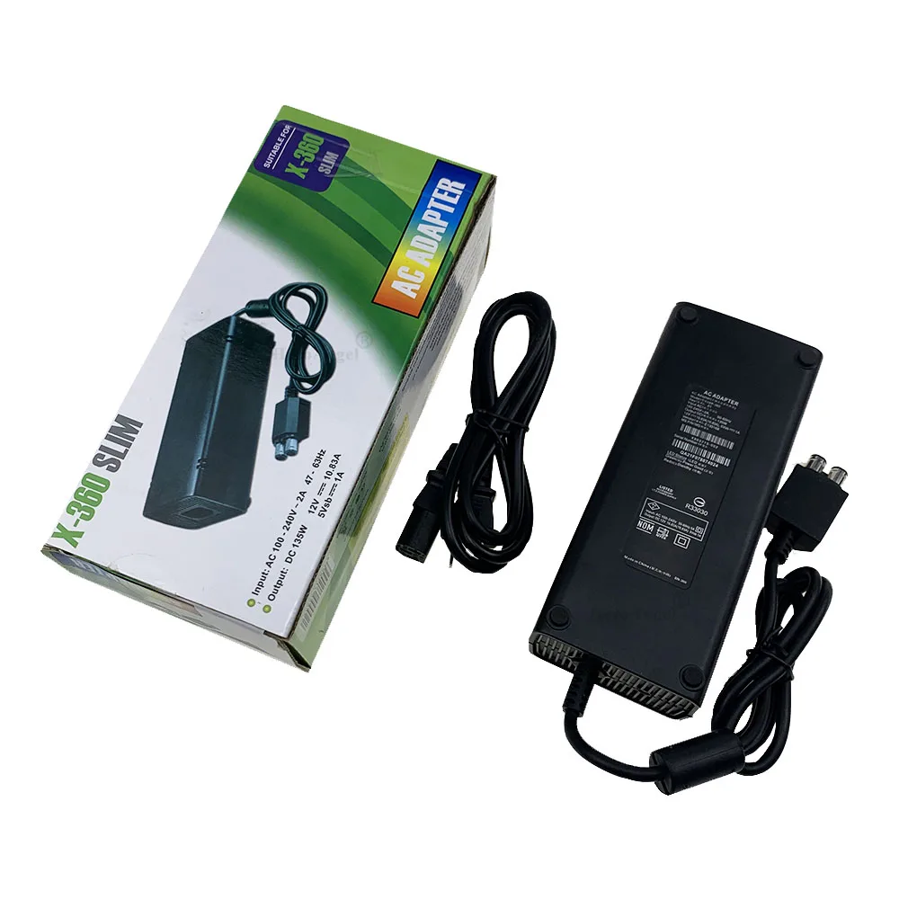 

Mini Sealed AC Adapter Power Supply for Microsoft for Xbox 360 Slim With Charger Cable Universal 100-240V EU/US Plug