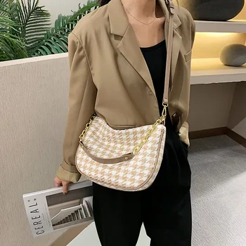 Autumn And Winter French Underarm Bag Women 2020 New Fashion Chain Single Shoulder Phone Pack Houndstooth B630 
Autumn And Winter French Underarm Bag Women 2020 New Fashion Chain Single Shoulder Phone Pack Houndstooth B630