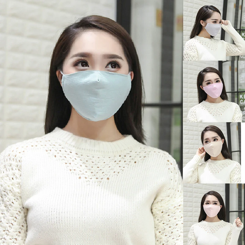 New 2020 Black Pink Blue Spring Summer Cotton Thin Personality 3D Mask Men Women Dustproof Earloop Face Mouth Mask