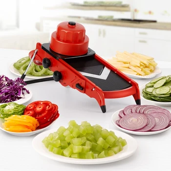 Kitchen All in 1 V-Blade Adjustable Mandoline Slicer Vegetable Slicer and Chopper Cheese Slicer Red
Kitchen All in 1 V-Blade Adjustable Mandoline Slicer Vegetable Slicer and Chopper Cheese Slicer Red