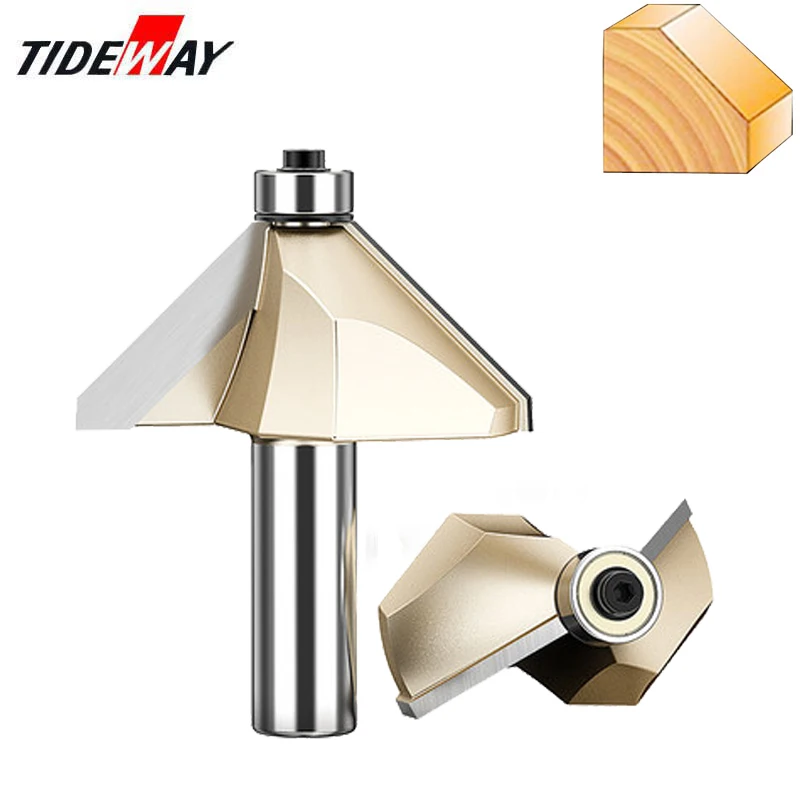 Tideway 1/4" Shank Chamfer Cutter Router Bits For Wood Horse Nose Bit 45 Deg CNC Woodworking Tools Two Flute Endmil
Tideway 1/4" Shank Chamfer Cutter Router Bits For Wood Horse Nose Bit 45 Deg CNC Woodworking Tools Two Flute Endmil