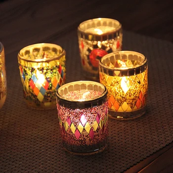 Nordic Glass Candle Holder Wedding Centerpieces Home Decor Table Decorative Romantic Dinner Candlestick Mosaic Candle Stand Gift
Nordic Glass Candle Holder Wedding Centerpieces Home Decor Table Decorative Romantic Dinner Candlestick Mosaic Candle Stand Gift