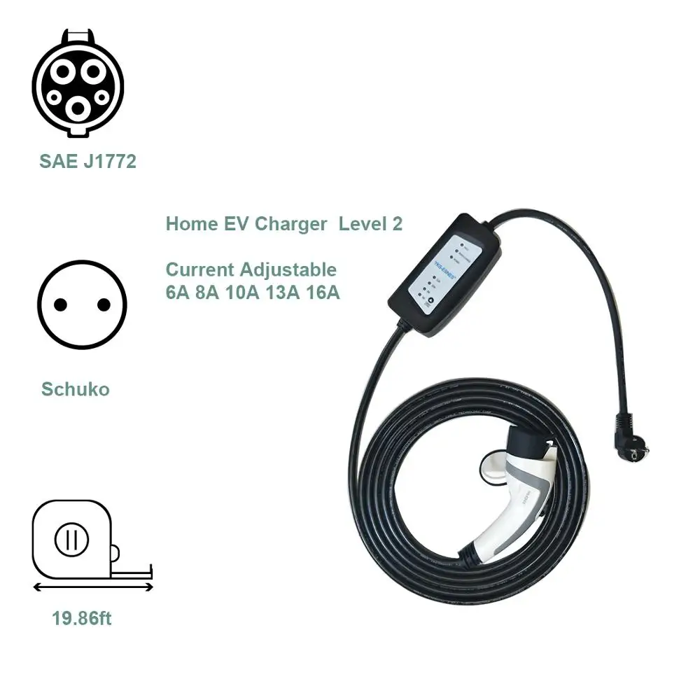YKS-ESNES Chargring Connector SAE J1772, 10A 16A , EU Standards power Plug , 5M , Type 1 Wholesale Portable EV Charger
YKS-ESNES Chargring Connector SAE J1772, 10A 16A , EU Standards power Plug , 5M , Type 1 Wholesale Portable EV Charger
