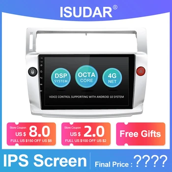 ISUDAR V57S Android 10 Autoradio For Citroen C4 C-Triomphe C-Quatre 2004-2009 Car Multimedia GPS Stereo System CANBUS No 2 Din
ISUDAR V57S Android 10 Autoradio For Citroen C4 C-Triomphe C-Quatre 2004-2009 Car Multimedia GPS Stereo System CANBUS No 2 Din
