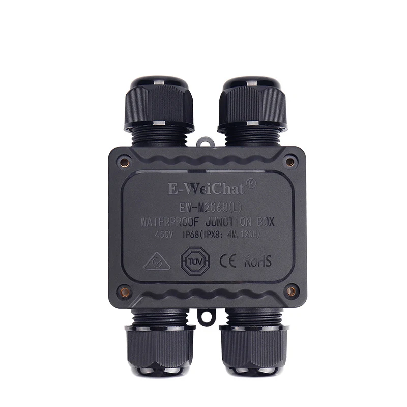 3 Way 4 Way Junction Box 5-14mm High Voltage Electrical Wire Connector for Outdoor Lighting IP68 Waterproof Cable Connectors
3 Way 4 Way Junction Box 5-14mm High Voltage Electrical Wire Connector for Outdoor Lighting IP68 Waterproof Cable Connectors