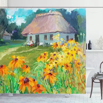 Shower Curtain Set with Hooks 60x72 Inches Drawn Strokes Roof Nature Beautiful Sketch Thatched Trail Garden Design Deserted
Shower Curtain Set with Hooks 60x72 Inches Drawn Strokes Roof Nature Beautiful Sketch Thatched Trail Garden Design Deserted