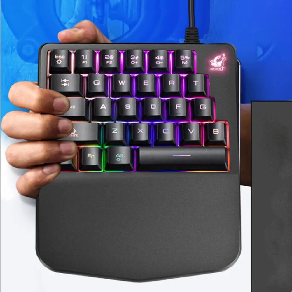 ew Arrival Wired USB Backlight One Hand Keyboard Palm Rest Gaming Pad for Windowss Osx
ew Arrival Wired USB Backlight One Hand Keyboard Palm Rest Gaming Pad for Windowss Osx