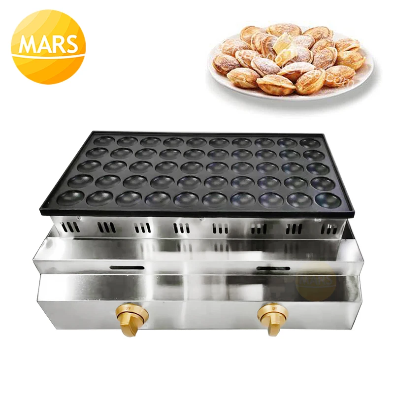 

Hotcake Machine Mini Pancake Baker Gas 50 Holes Sandwich Cake Commercial Biscuit Dutch Poffertjes Grills Waffle Maker