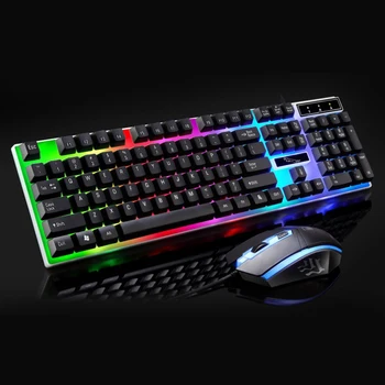 Gaming Keyboard Mouse Set USB Wired Backlit Colorful Rainbow Mouse Keyboard Kit for Home Office New Arrival
Gaming Keyboard Mouse Set USB Wired Backlit Colorful Rainbow Mouse Keyboard Kit for Home Office New Arrival