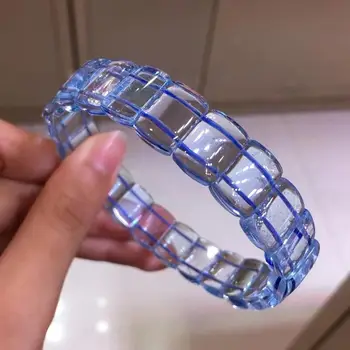 Certificate Natural Topaz Blue Crystal Clear Rectangle Beads 12.2/5.5mm Woman Men Reiki Stretch Bracelet AAAAAA
Certificate Natural Topaz Blue Crystal Clear Rectangle Beads 12.2/5.5mm Woman Men Reiki Stretch Bracelet AAAAAA