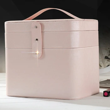 Makeup Organizer Cosmetic Storage Box PU Leather Container Multi-Function Desktop Storage Portable Cosmetic Case with Mirror
Makeup Organizer Cosmetic Storage Box PU Leather Container Multi-Function Desktop Storage Portable Cosmetic Case with Mirror