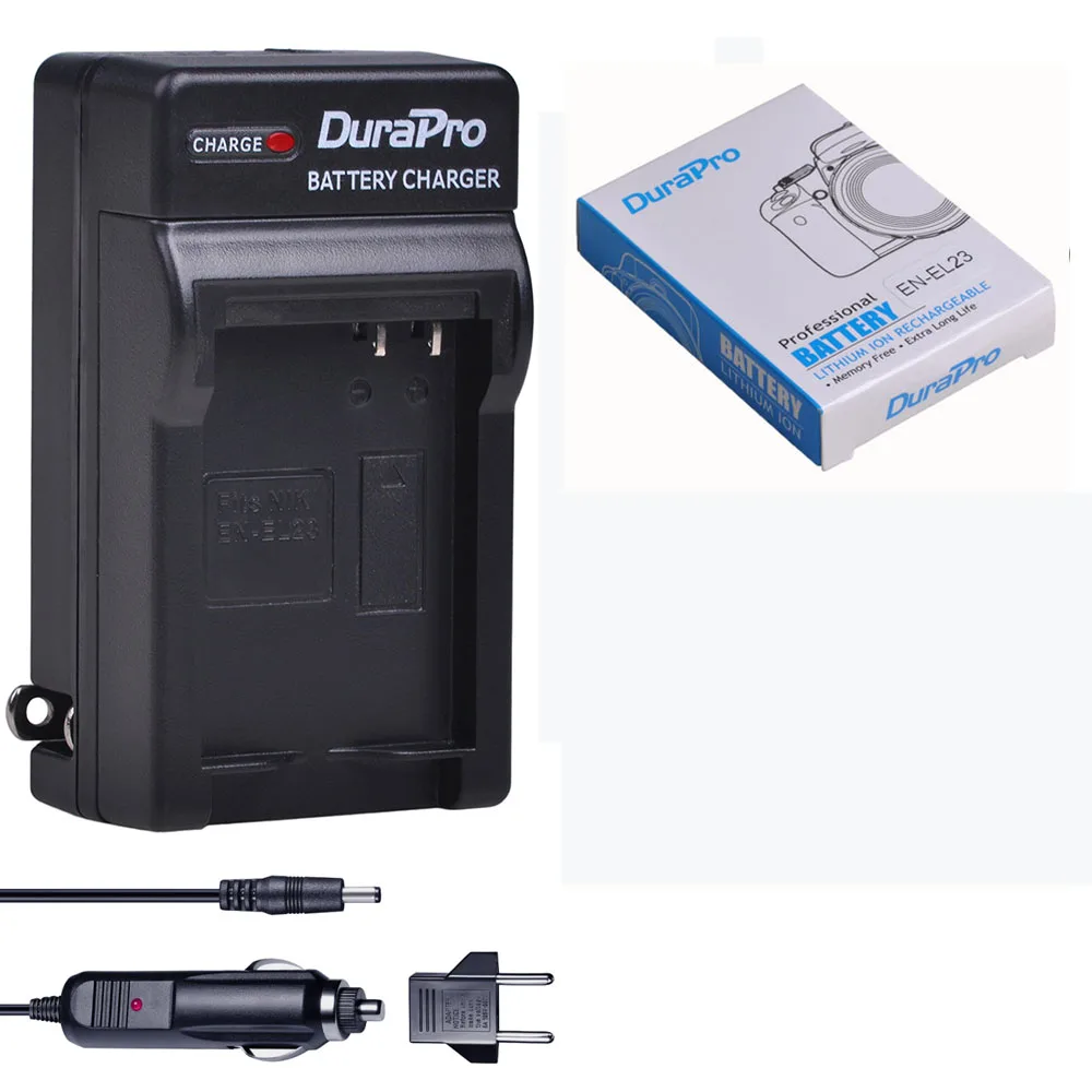 DuraPro 1pc 1850mAh EN-EL23 EN EL23 Li-ion Battery + Car/Wall Charger For Nikon COOLPIX P900, P610, P600, B700, S810c Camera
DuraPro 1pc 1850mAh EN-EL23 EN EL23 Li-ion Battery + Car/Wall Charger For Nikon COOLPIX P900, P610, P600, B700, S810c Camera