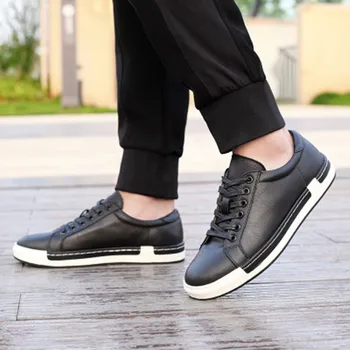 New Men Sneakers Black Brown Lace Up Flats Male Casual Shoes Comfortable PU Leather Loafers Plus Size 38-48 Chaussure Homme
New Men Sneakers Black Brown Lace Up Flats Male Casual Shoes Comfortable PU Leather Loafers Plus Size 38-48 Chaussure Homme