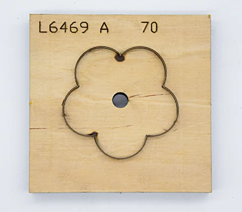 Стальное лезвие деревянный штамп пять лепестков цветок дырокол для кожевенного