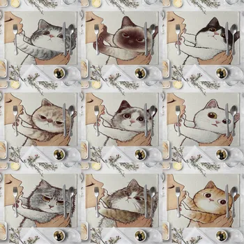 Fashion Print Rectangle Cotton Linen Western Style Table Pad Cut Mats Placemat for Dinner Kitchen Table 40x30cm Cartoon Cat
Fashion Print Rectangle Cotton Linen Western Style Table Pad Cut Mats Placemat for Dinner Kitchen Table 40x30cm Cartoon Cat
