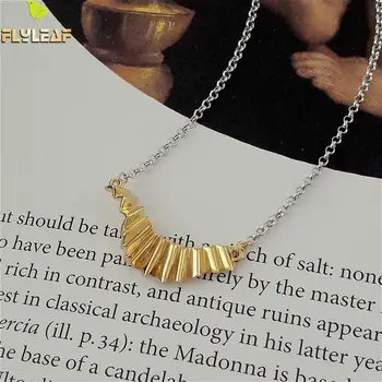 Flyleaf 18k Gold Folded Shape Necklaces & Pendants Real 925 Sterling Silver Necklace For Women Fashion Chain Fine Jewelry Luxury
Flyleaf 18k Gold Folded Shape Necklaces & Pendants Real 925 Sterling Silver Necklace For Women Fashion Chain Fine Jewelry Luxury