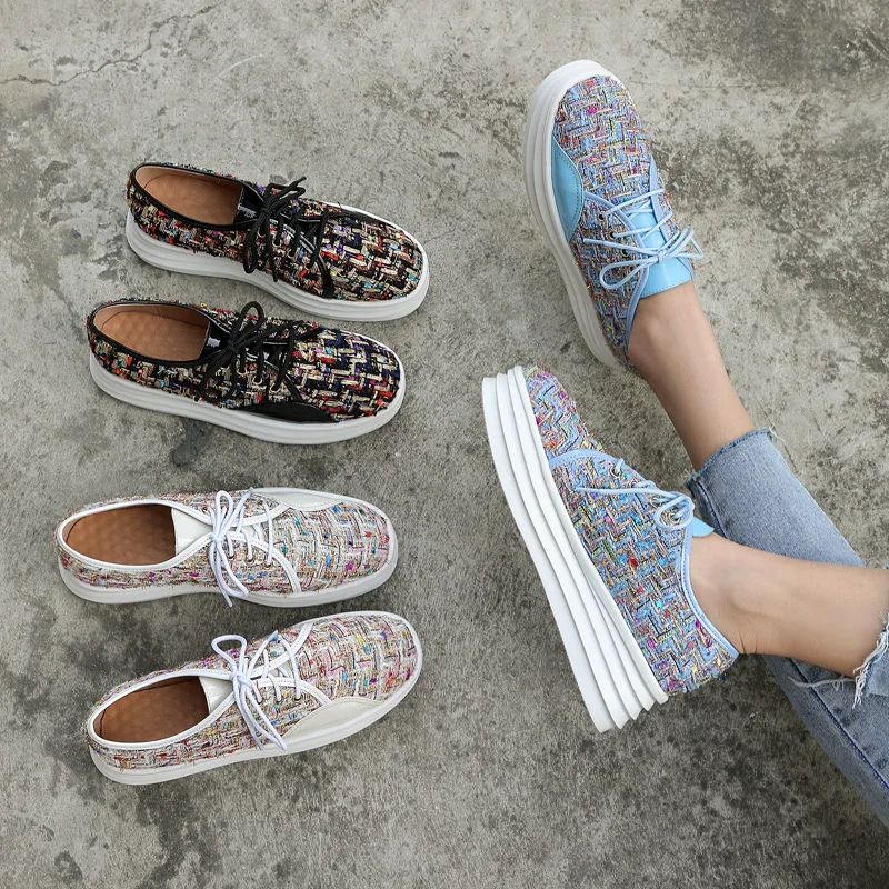 2019 Spring New Style Floral-Print Platform Shoes Women's round-Toe Lace-up Flat Heel Deep Mouth WOMEN'S Thin Shoes Joint Fashio
2019 Spring New Style Floral-Print Platform Shoes Women's round-Toe Lace-up Flat Heel Deep Mouth WOMEN'S Thin Shoes Joint Fashio