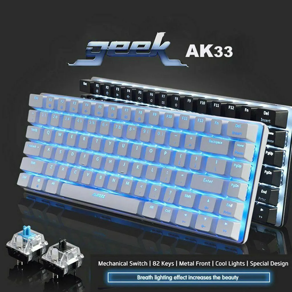 With Backlight Usb Rgb Backlit Ultra-compact Mini Keyboard 82 Keycaps Mechanical Wired Gaming Anti-ghosting | Компьютеры и офис