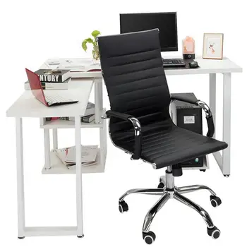 FCH L-Shaped Computer Desk with Storage Shelf ,White and Black. Easy assembly standing desk office desk study table.
FCH L-Shaped Computer Desk with Storage Shelf ,White and Black. Easy assembly standing desk office desk study table.