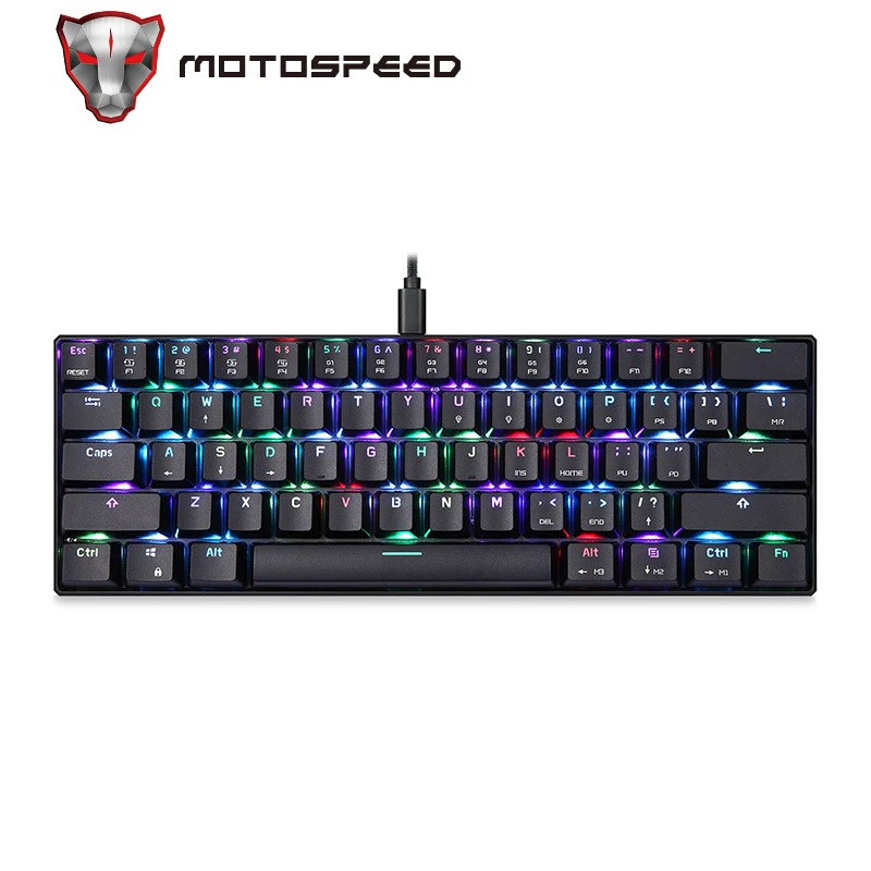 MOTOSPEED CK61 NKRO Mechanical Keyboard RGB Backlight with Kailh BOX Switch Gaming Keypad 2ms Response Speed All Anti-ghost Keys
MOTOSPEED CK61 NKRO Mechanical Keyboard RGB Backlight with Kailh BOX Switch Gaming Keypad 2ms Response Speed All Anti-ghost Keys