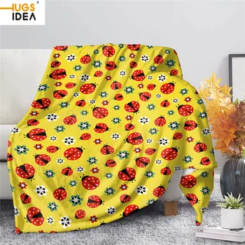 HUGSIDEA Super Soft Flannel Fleece Blanket Cartoon Ladybug Print Sofa Blanket Spring Keep Warm Polyester Blanket Throw Blanket
HUGSIDEA Super Soft Flannel Fleece Blanket Cartoon Ladybug Print Sofa Blanket Spring Keep Warm Polyester Blanket Throw Blanket