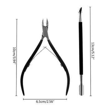 Stainless Steel Cuticle Manicure Care Cutter Nippers Clipper with Cuticle Pusher Q0KD
Stainless Steel Cuticle Manicure Care Cutter Nippers Clipper with Cuticle Pusher Q0KD
