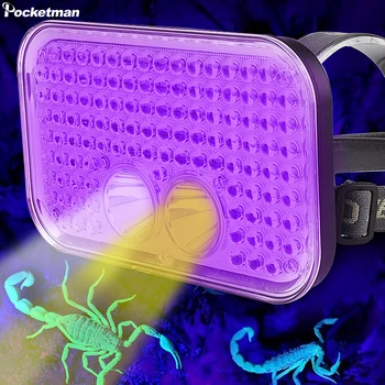 Powerful 109 LED Headlamp Tactical 395nm Scorpion 4Modes lamp Handheld UV LED Searchlight Bee-catching Camping Head Torch Light
Powerful 109 LED Headlamp Tactical 395nm Scorpion 4Modes lamp Handheld UV LED Searchlight Bee-catching Camping Head Torch Light