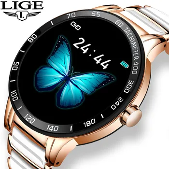 LIGE Smart Watch Women Waterproof Sport Fitness Tracker Ceramic Strap Heart Rate Blood Pressure Monitor Health smartwatch Ladies
LIGE Smart Watch Women Waterproof Sport Fitness Tracker Ceramic Strap Heart Rate Blood Pressure Monitor Health smartwatch Ladies
