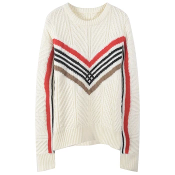 Runway Striped Women Pullovers Sweater Autumn Winter Long Sleeve Female Knitted Top Casual O-neck Soft Ladies Jumper Oversized
Runway Striped Women Pullovers Sweater Autumn Winter Long Sleeve Female Knitted Top Casual O-neck Soft Ladies Jumper Oversized