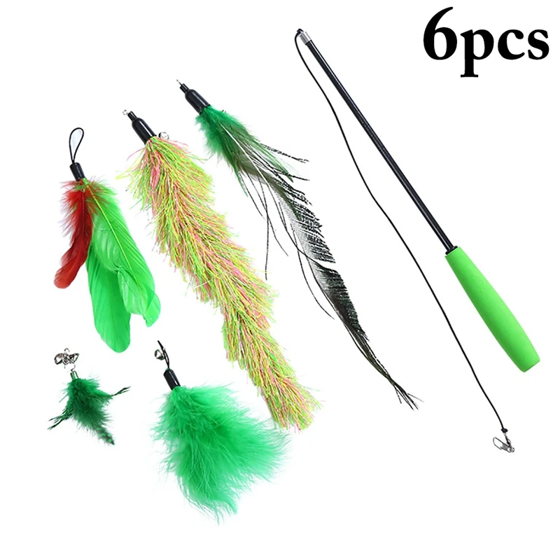 Игрушка для кошки "Дразнилка" палочка Выдвижная поддельные перо Дразнилка для котенка палочки игрушка с 5 шт. замены многоцветный кошачья интерактивная игрушка для домашних животных 
Игрушка для кошки "Дразнилка" палочка Выдвижная поддельные перо Дразнилка для котенка палочки игрушка с 5 шт. замены многоцветный кошачья интерактивная игрушка для домашних животных