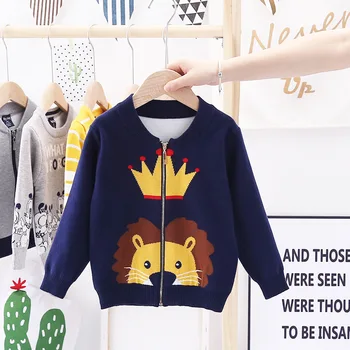 Cotton Knitted Sweaters for Baby Boy Cartoon Lion Zipper Jacket Jacquard Woolen Coat 3-8 year
Cotton Knitted Sweaters for Baby Boy Cartoon Lion Zipper Jacket Jacquard Woolen Coat 3-8 year
