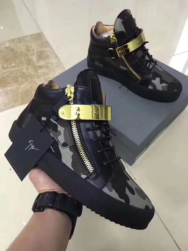 

Authentic Giuseppe x zanotti design Camo Military Sneakers GZ Designer Shoes Men's and Women's Fashion Casual Shoes