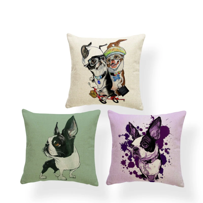 Cute Animal Pillowcase Boston Terrier Living Room Bedroom Sofa Decorative Cushion Cover Custom Polyester Linen Rest Throw Pillow
Cute Animal Pillowcase Boston Terrier Living Room Bedroom Sofa Decorative Cushion Cover Custom Polyester Linen Rest Throw Pillow
