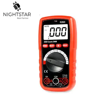 Digital Multimeter 2000 counts Auto Ranging AC/DC voltage Meter Flash Back light Large Screen Ohm Tester
Digital Multimeter 2000 counts Auto Ranging AC/DC voltage Meter Flash Back light Large Screen Ohm Tester