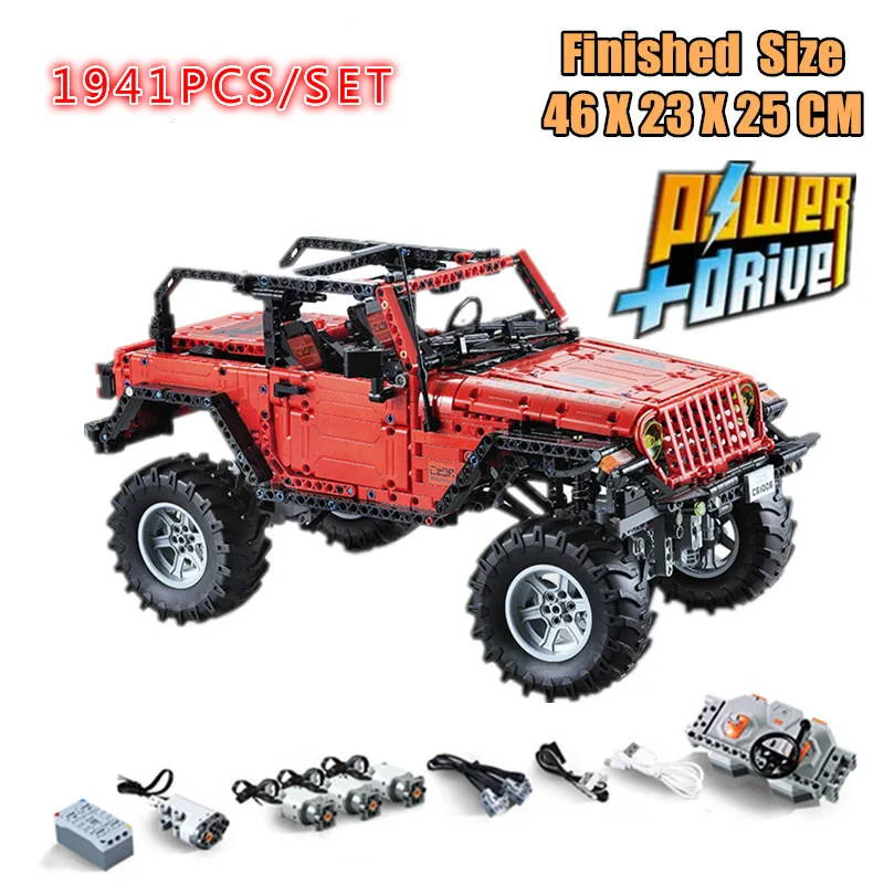 New MOC Jeep Wrangler Adventurer LED RC Motor Power Function fit technic building block bricks Vehicle Cars kid Toy Gft
New MOC Jeep Wrangler Adventurer LED RC Motor Power Function fit technic building block bricks Vehicle Cars kid Toy Gft