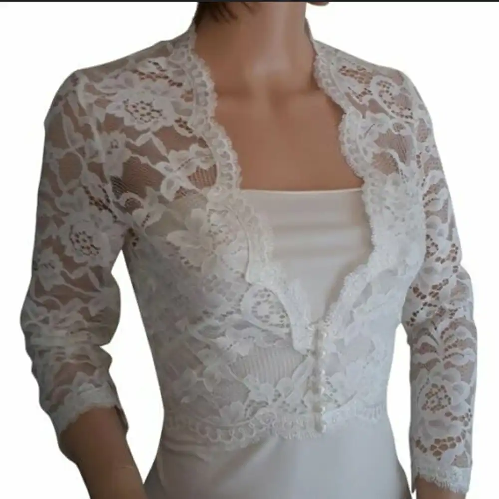 white bolero jacket plus size