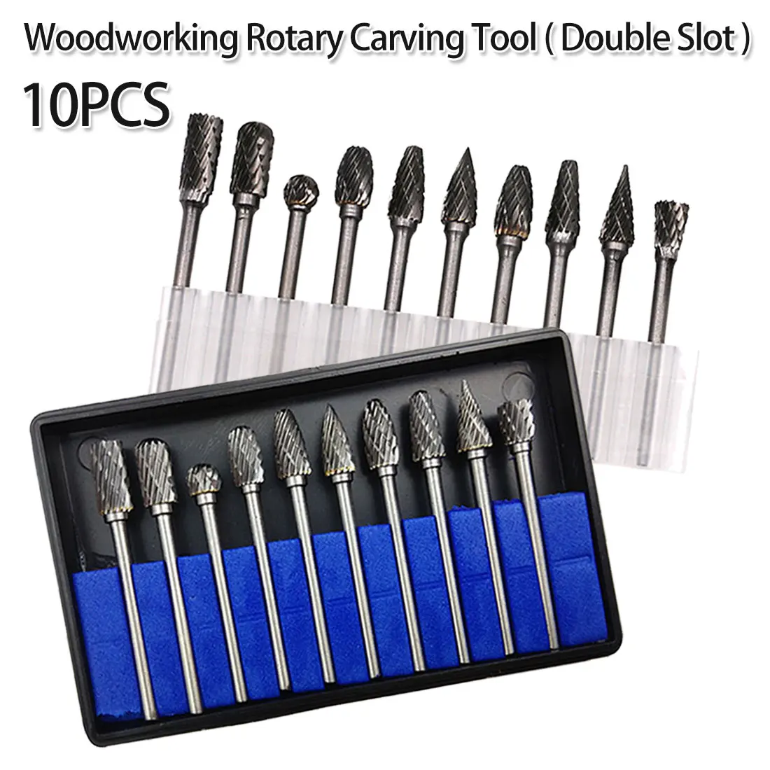 Rotary Steel Cone Diamond Drill 10pc 3mm Shank Tungsten Carbide Milling Cutter Drill Set Double Grain Slot for Metal /Marble
Rotary Steel Cone Diamond Drill 10pc 3mm Shank Tungsten Carbide Milling Cutter Drill Set Double Grain Slot for Metal /Marble