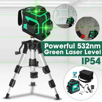 Laser Level 12 Lines 3D Level with Tripod Base Self-Leveling 360 Horizontal And Vertical Cross Super Powerful Green Laser Levels
Laser Level 12 Lines 3D Level with Tripod Base Self-Leveling 360 Horizontal And Vertical Cross Super Powerful Green Laser Levels