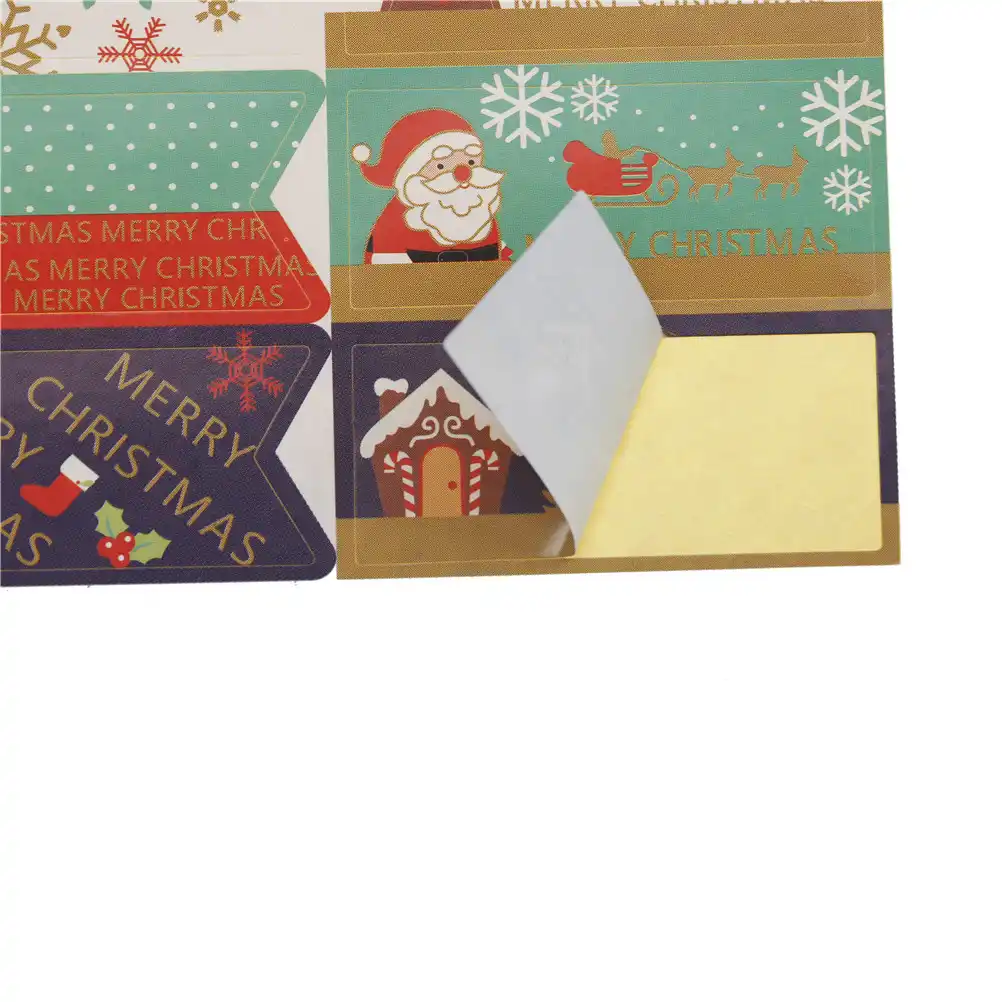 cake label stickers merry christmas santa claus snowman gift