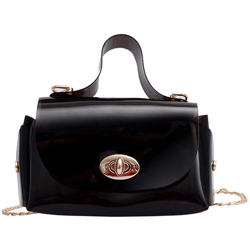ABZC-New Fashion Personality Wild Transparent Jelly Chain Shoulder Slung Small Square Bag
ABZC-New Fashion Personality Wild Transparent Jelly Chain Shoulder Slung Small Square Bag