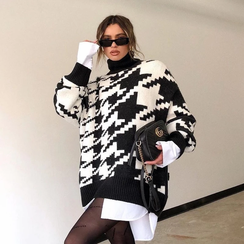 Ardm Za 2020 Woman Sweaters Lapel Houndstooth Oversize Vintage Pullover Women Dropped Sleeve Winter Pull Femme Chic Tops Jumper
Ardm Za 2020 Woman Sweaters Lapel Houndstooth Oversize Vintage Pullover Women Dropped Sleeve Winter Pull Femme Chic Tops Jumper
