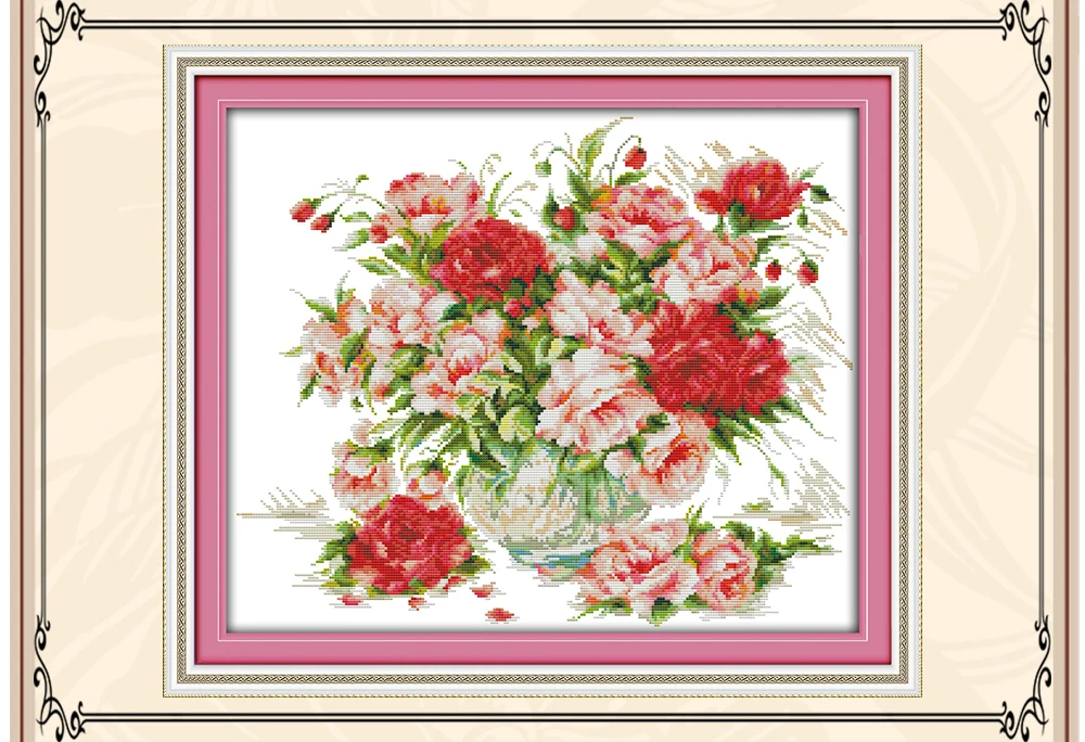 H739-03778-玫瑰花瓶(油画)5