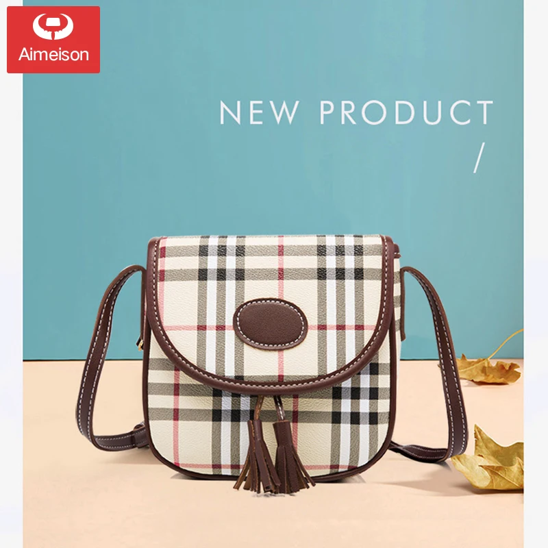 New Women's Shoulder Bag Checkered Fashion Brand Messenger Bag Printed Shoulder Bag Tassel Bag Personality Wild Lady Handbag 
New Women's Shoulder Bag Checkered Fashion Brand Messenger Bag Printed Shoulder Bag Tassel Bag Personality Wild Lady Handbag