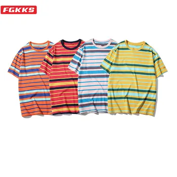 FGKKS Brand Men Stripe T Shirts Summer High Quality Men's Simple Style T-Shirt Male Cotton Fashion Casual Tee Shirts Tops
FGKKS Brand Men Stripe T Shirts Summer High Quality Men's Simple Style T-Shirt Male Cotton Fashion Casual Tee Shirts Tops