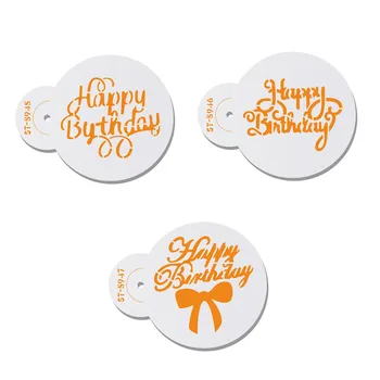 3pcs/set Happy Birthday Word Cookies Stencil Coffee Stencils Template Biscuit Cake Mold Cake Decorating Tool Baking Accessories 
3pcs/set Happy Birthday Word Cookies Stencil Coffee Stencils Template Biscuit Cake Mold Cake Decorating Tool Baking Accessories