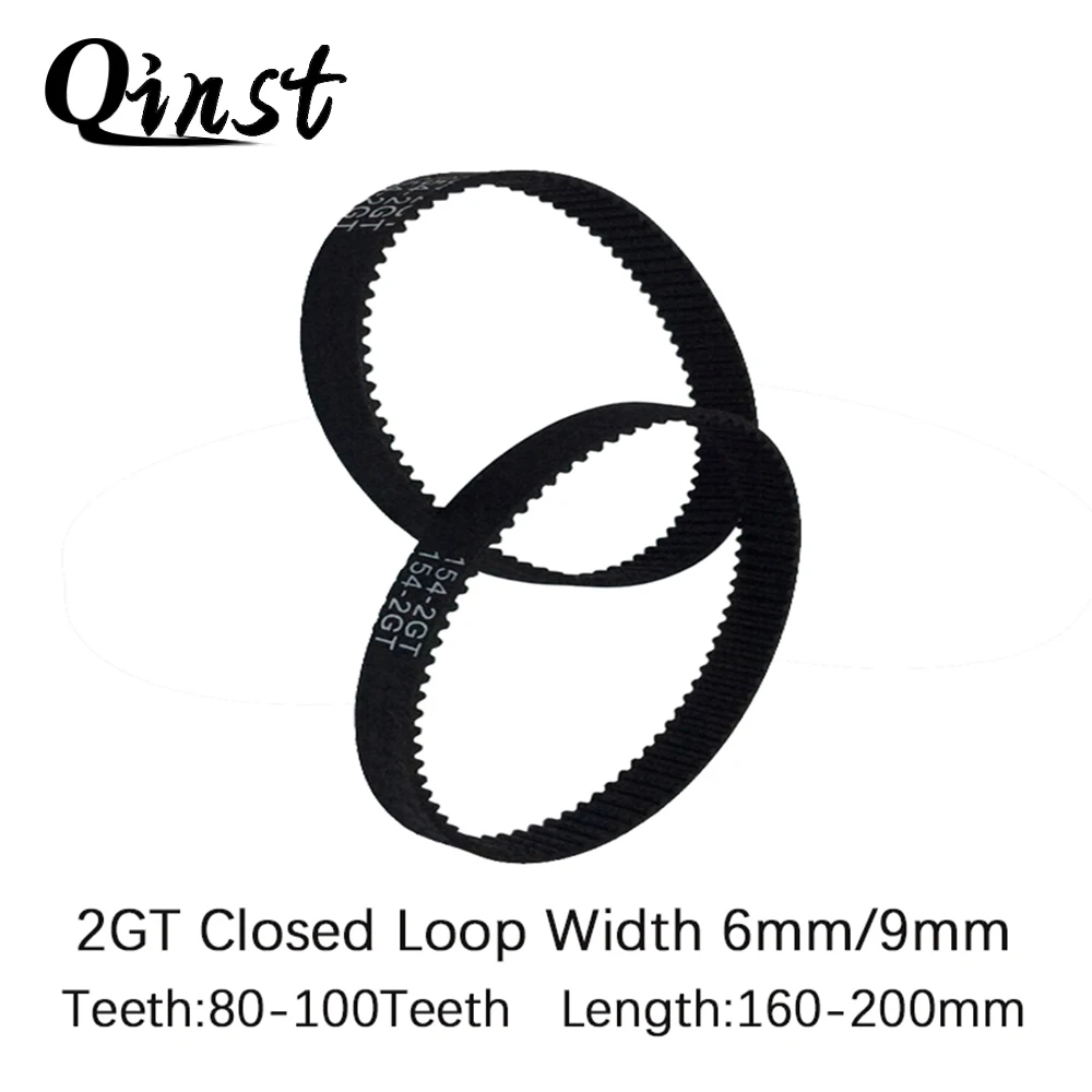 

GT2 Closed Loop Timing Belt Rubber 2GT 6/9mm 3D Printers Parts 160/166/170/172/180/186/188/190/192/194/200 mm Synchronous Belts