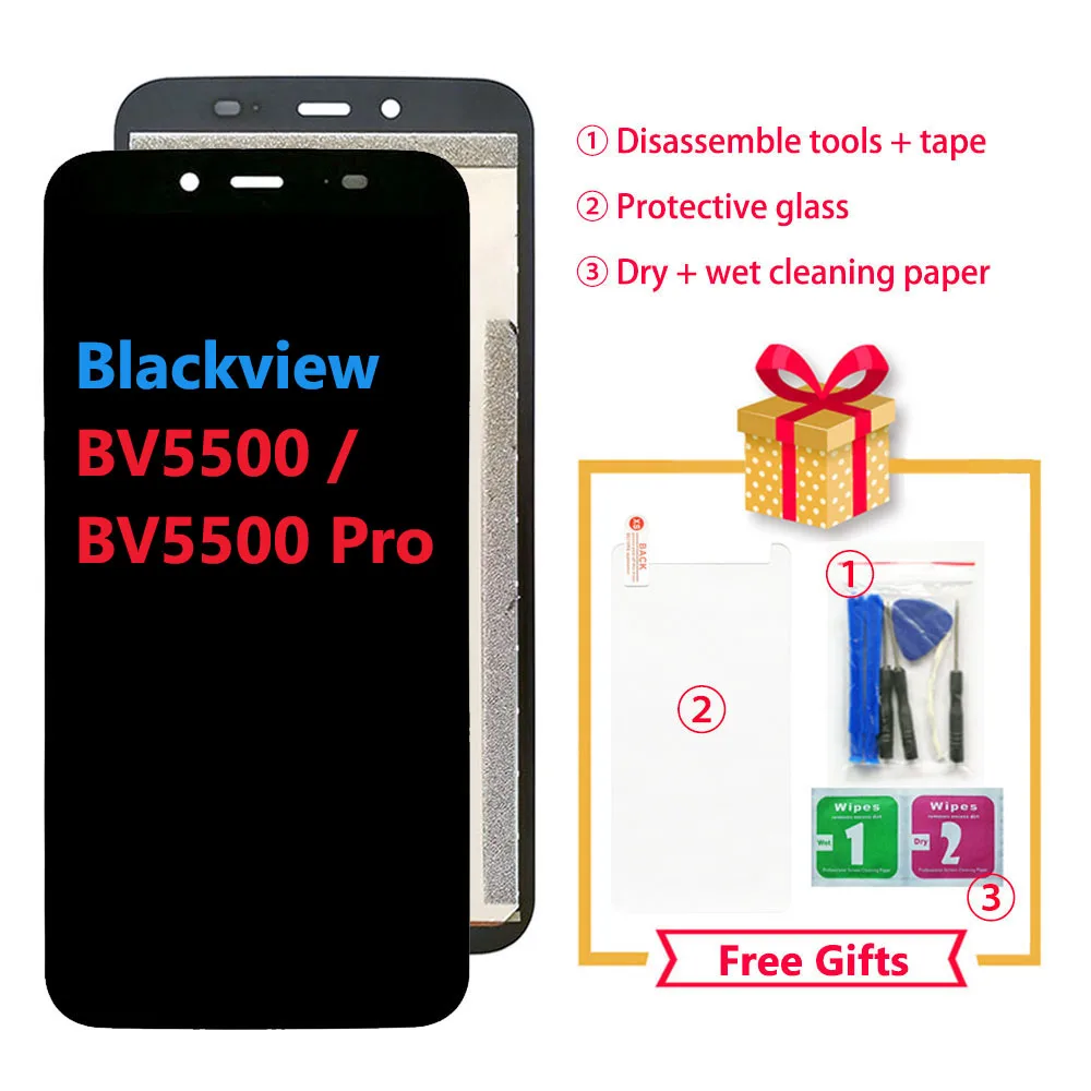 ЖК-дисплей для Blackview BV5500 / Pro с сенсорным экраном датчик экрана в сборе Plus/BV5500Pro