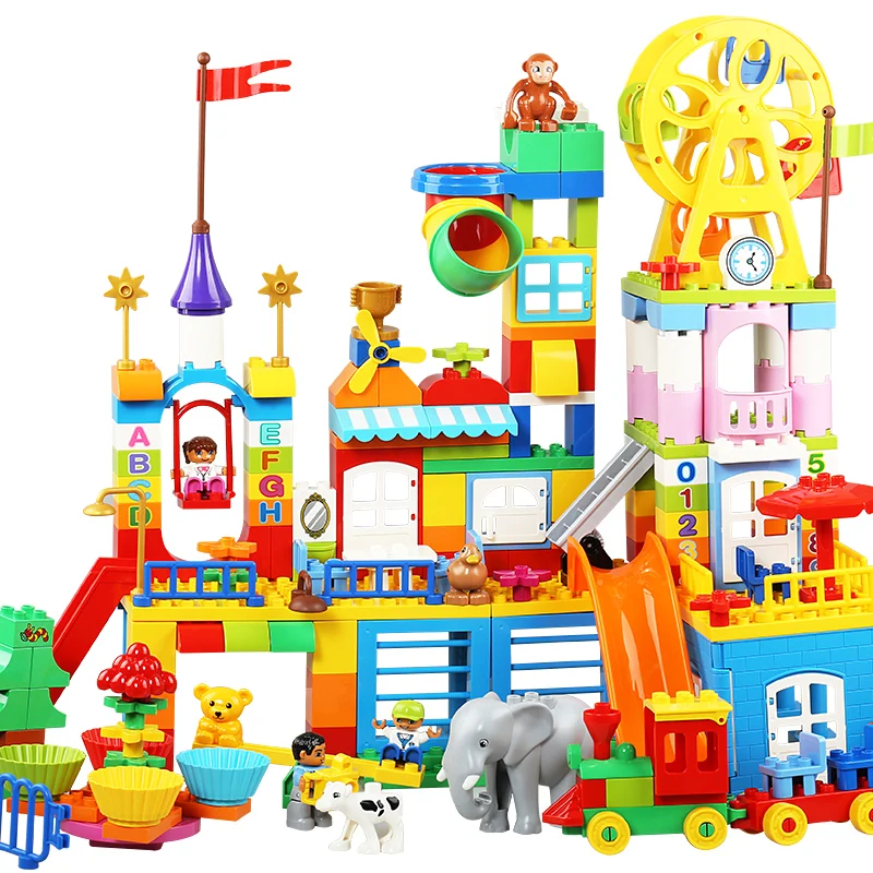 DIY Castle Park Slide Princess Big Block Compatible Duplo Building Blocks Playground Blocks Big Bricks Toys For Children Gift
DIY Castle Park Slide Princess Big Block Compatible Duplo Building Blocks Playground Blocks Big Bricks Toys For Children Gift