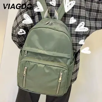 Travel Backpacks Girls'Schoolbags Female Prom Multi-Pocket Rucksack Solid Color with Vertical Zipper Waterproof Nylon Popular
Travel Backpacks Girls'Schoolbags Female Prom Multi-Pocket Rucksack Solid Color with Vertical Zipper Waterproof Nylon Popular